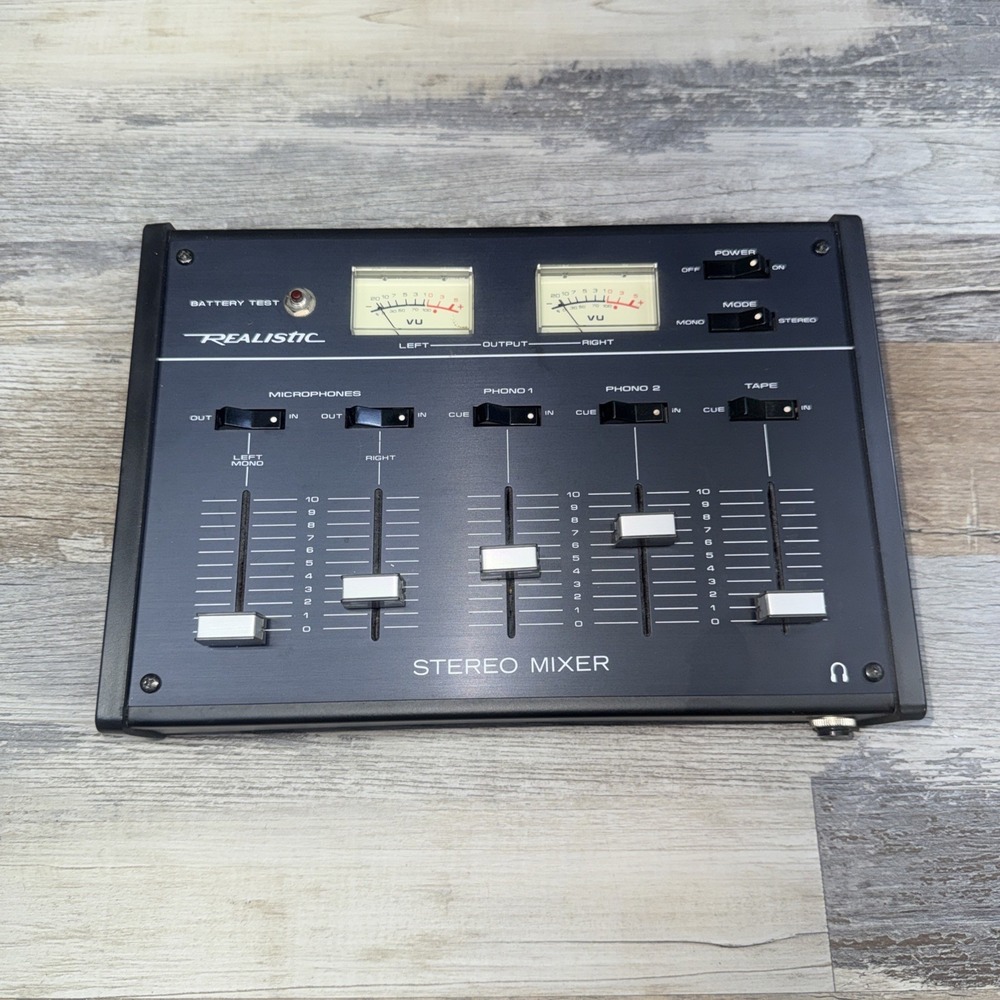 Realistic Radio Shack 32-1101A Stereo Mixer Analog/No Power Cord Untested